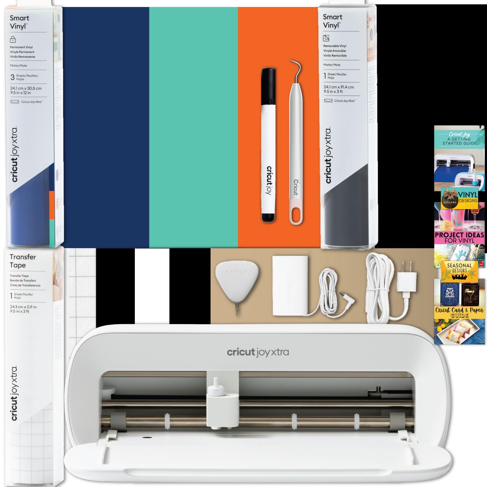 Cricut Joy Xtra Machine with Smart Vinyl Rolls, Transfer Tape and